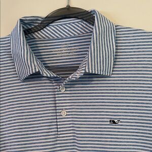 Vineyard Vines Blue Striped Polo Shirt